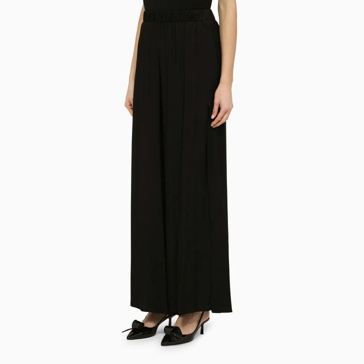 Federica Tosi - Black viscose palazzo trousers