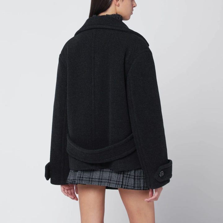 Durazzi Milano - Dark grey mélange wool coat