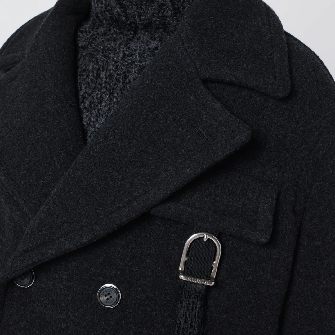 Durazzi Milano - Dark grey mélange wool coat