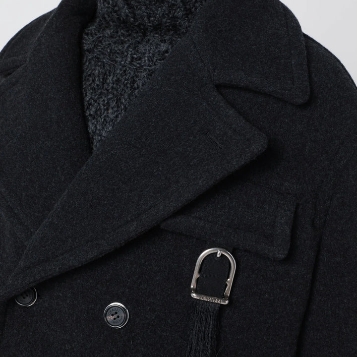 Durazzi Milano - Dark grey mélange wool coat
