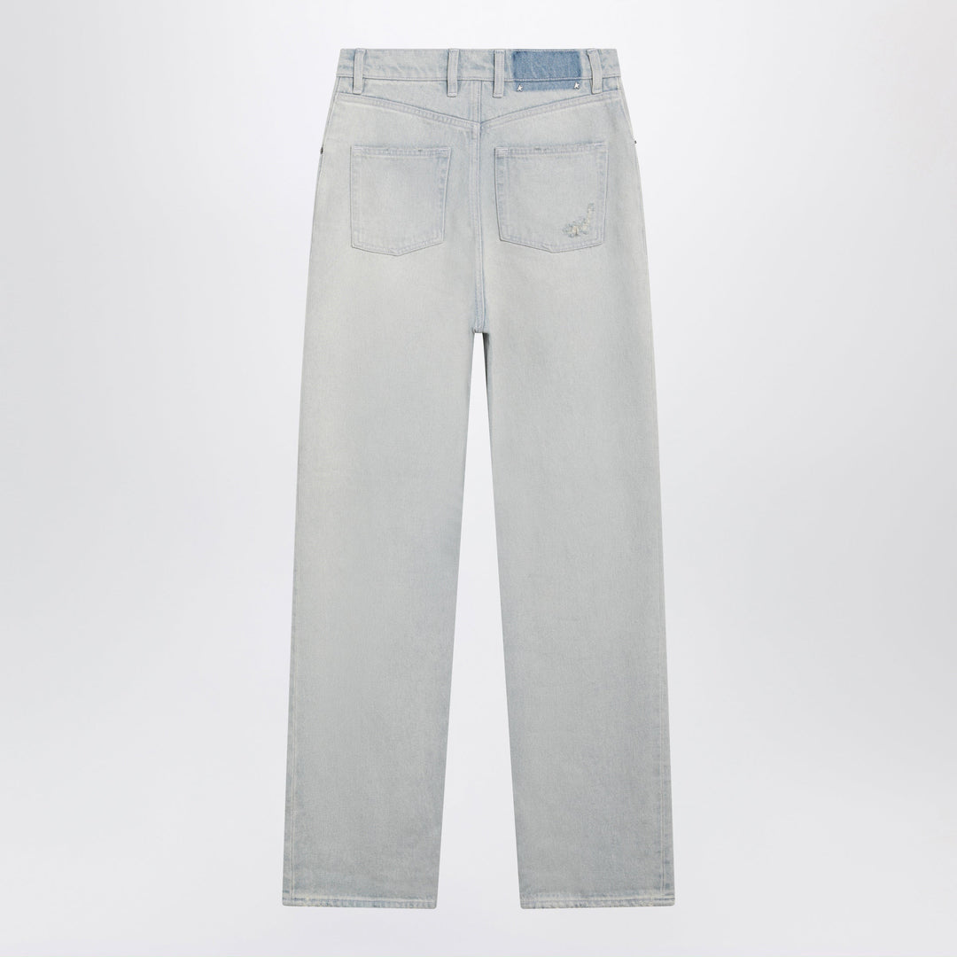 Golden Goose - Light blue jeans with cabochon crystals