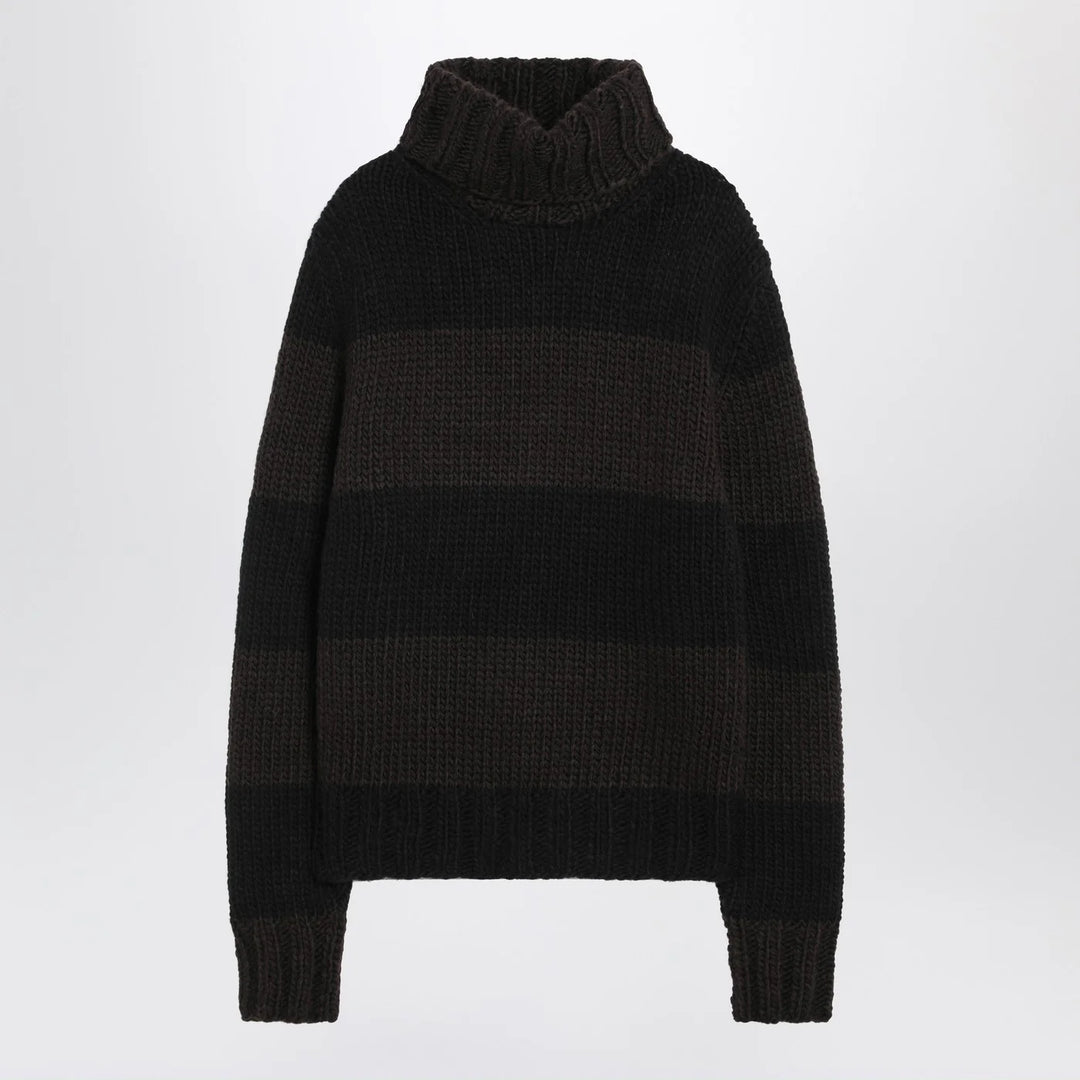 Dolce&amp;Gabbana - Striped wool-blend turtleneck sweater