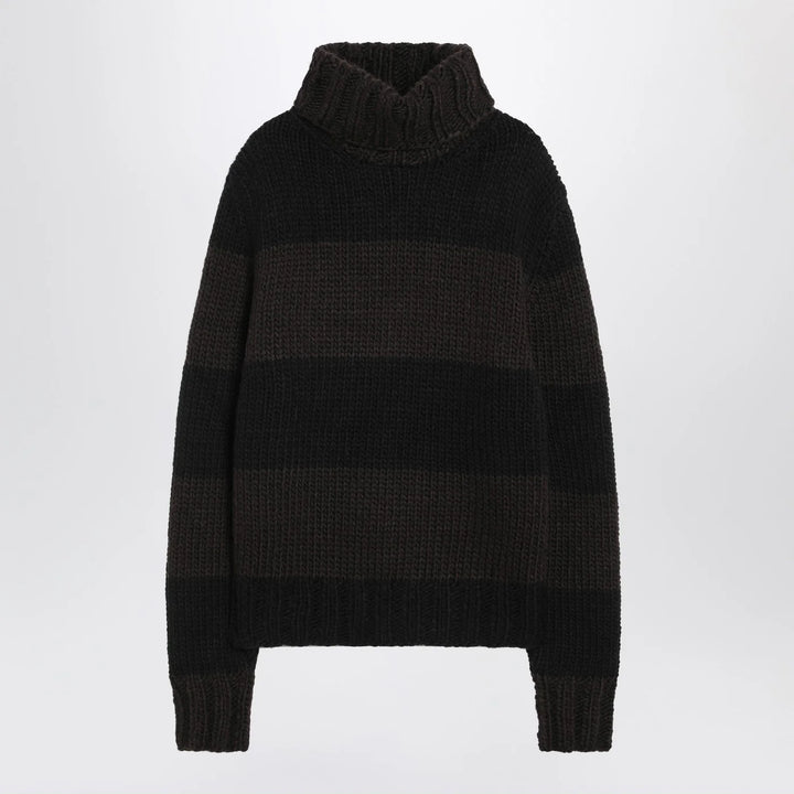 Dolce&amp;Gabbana - Striped wool-blend turtleneck sweater