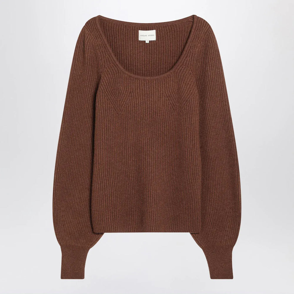LouLou De Saison - Brown ribbed cashmere jumper Brand Shirts & Tops XS