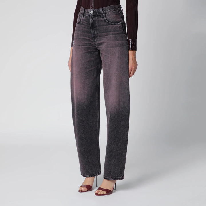 HAIKURE - Washed black-pink denim jeans
