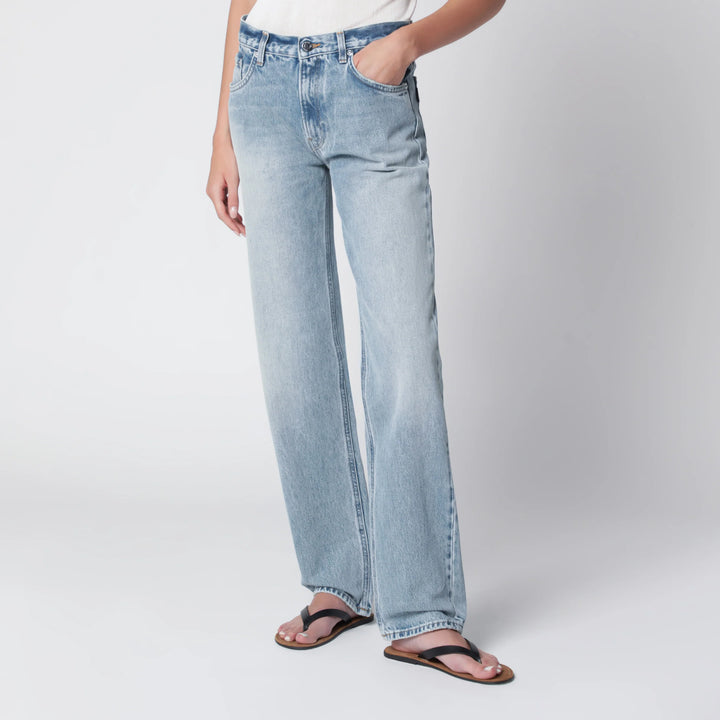 HAIKURE - Lisa straight-leg jeans in cotton denim, light blue