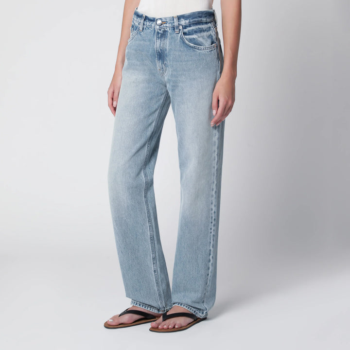HAIKURE - Lisa straight-leg jeans in cotton denim, light blue
