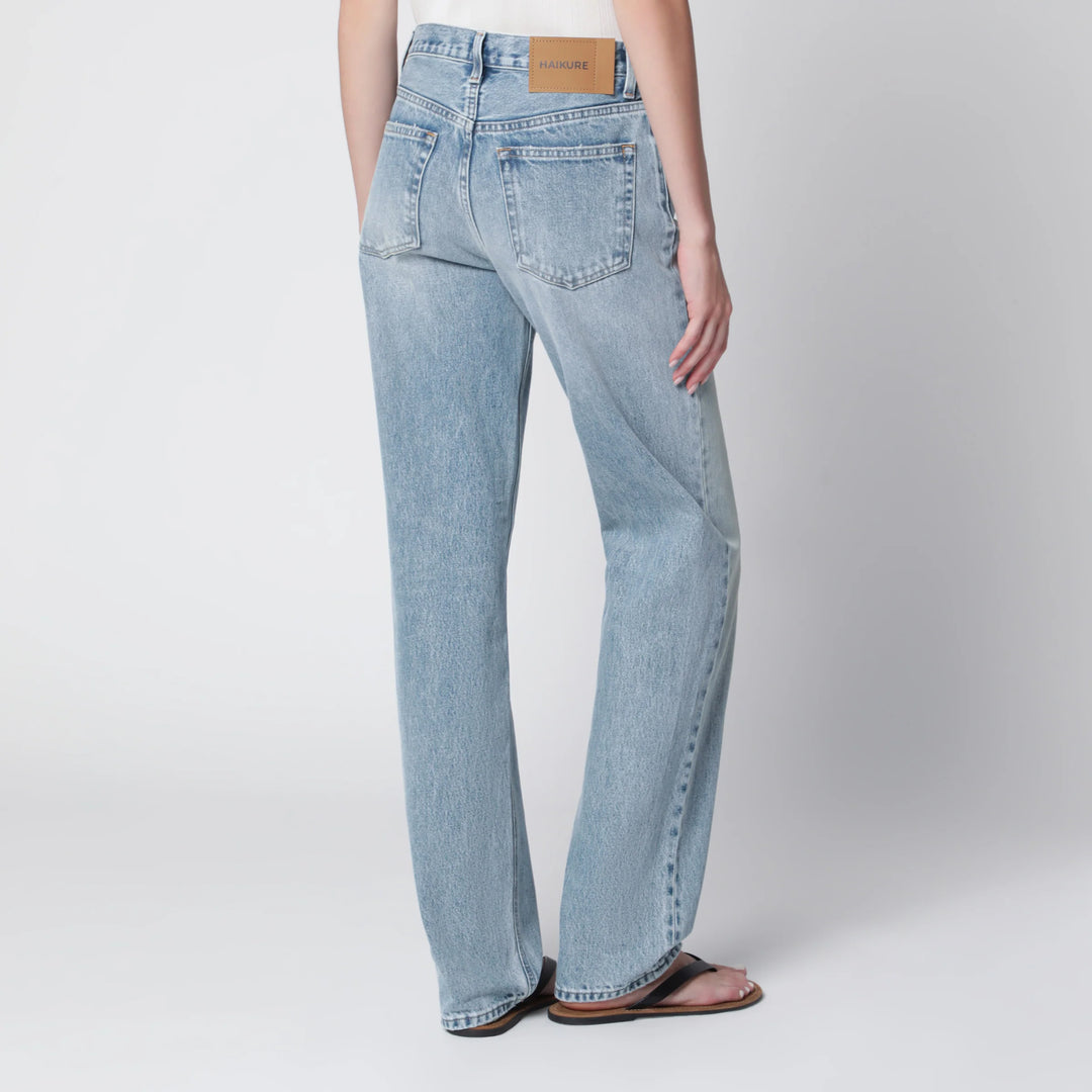 HAIKURE - Lisa straight-leg jeans in cotton denim, light blue