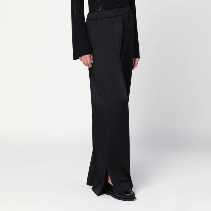 Jil Sander - Black satin palazzo pants
