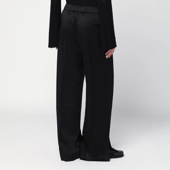 Jil Sander - Black satin palazzo pants