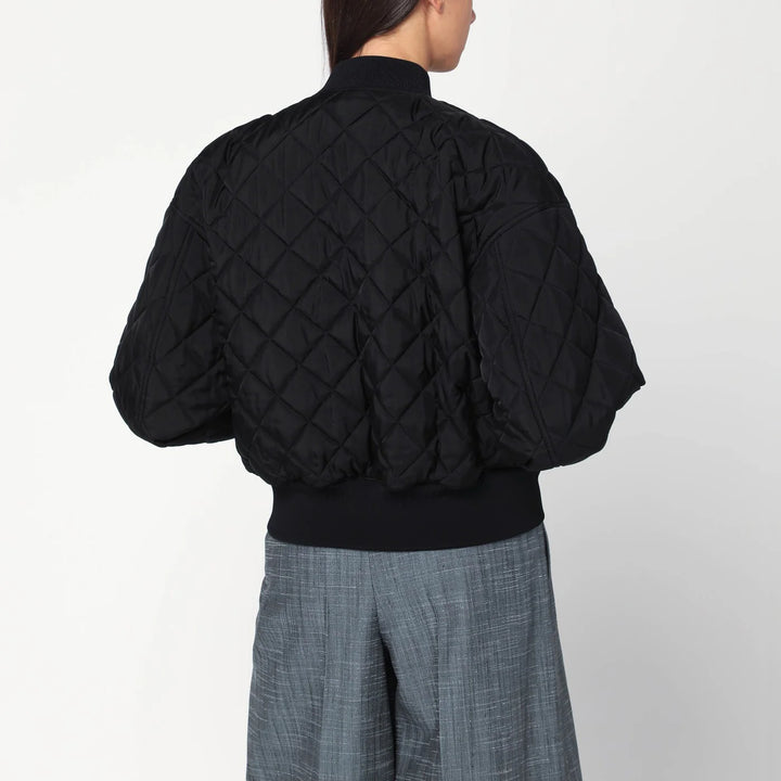 Jil Sander - Quilted black bomber