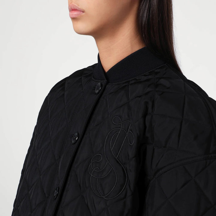 Jil Sander - Quilted black bomber