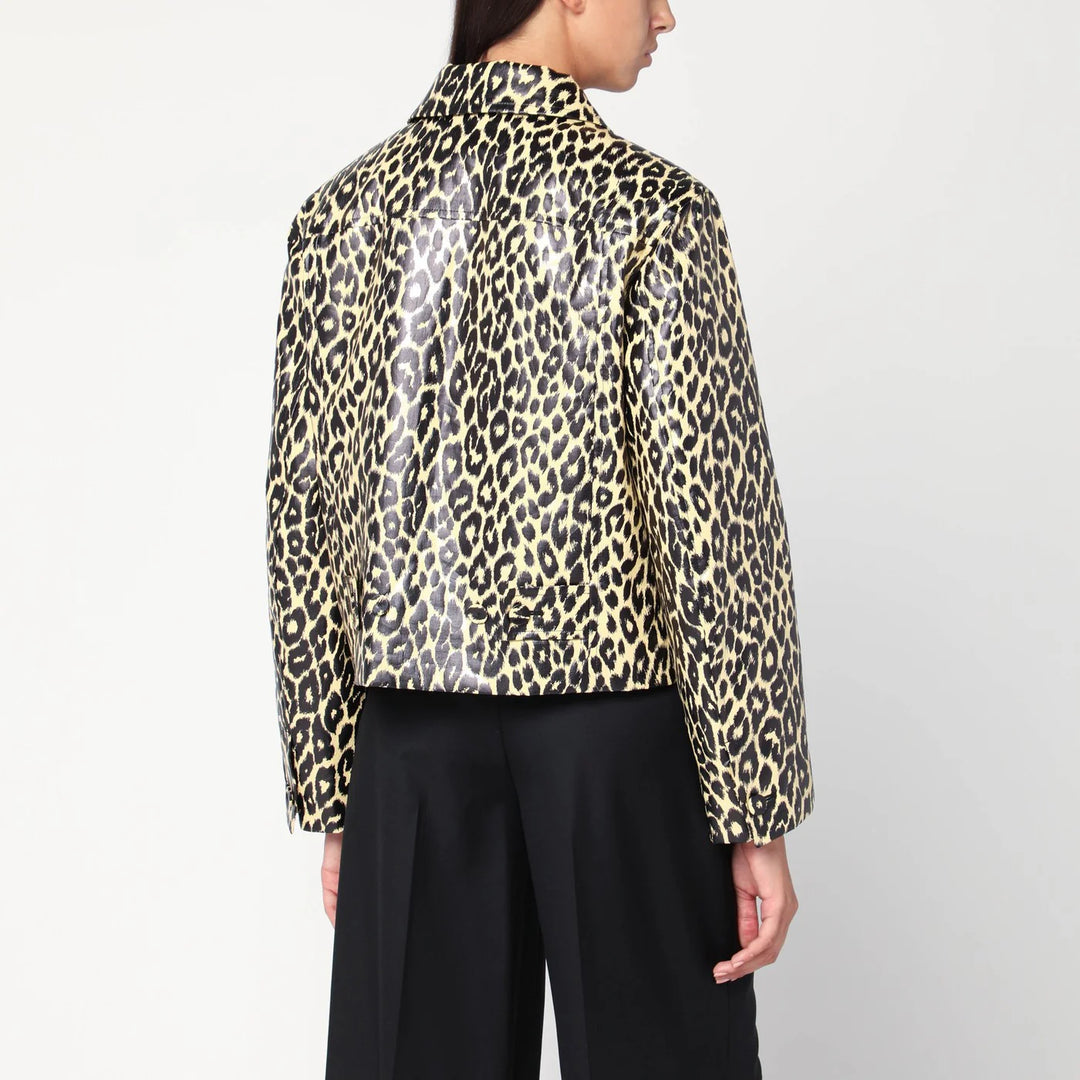 Jil Sander - Leopard print jacket in coated fabric