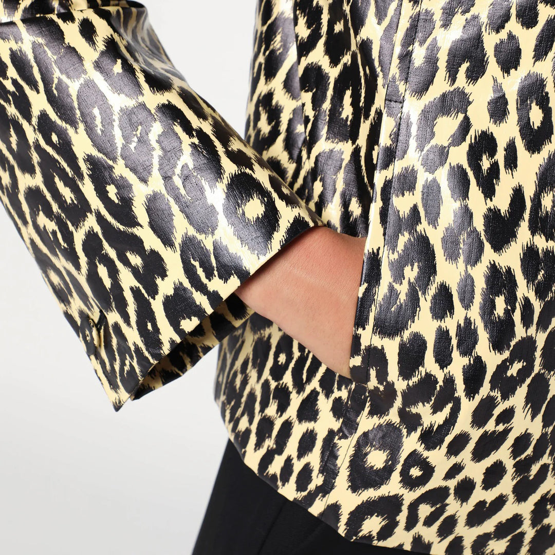 Jil Sander - Leopard print jacket in coated fabric