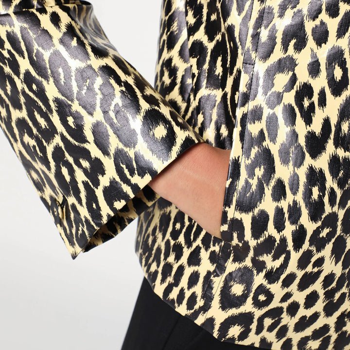 Jil Sander - Leopard print jacket in coated fabric