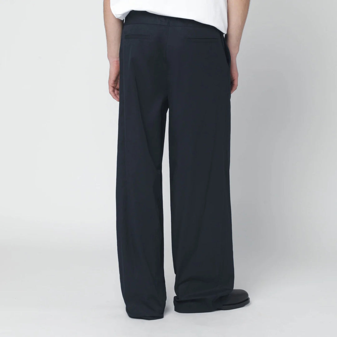 Jil Sander - Midnight blue cotton trousers