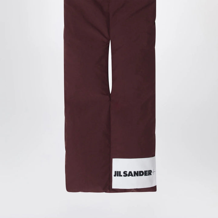 Jil Sander - Plum padded scarf with logo