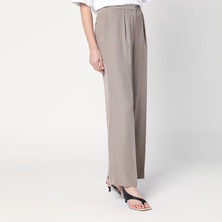 Calvin Klein - Ash grey trousers in linen blend