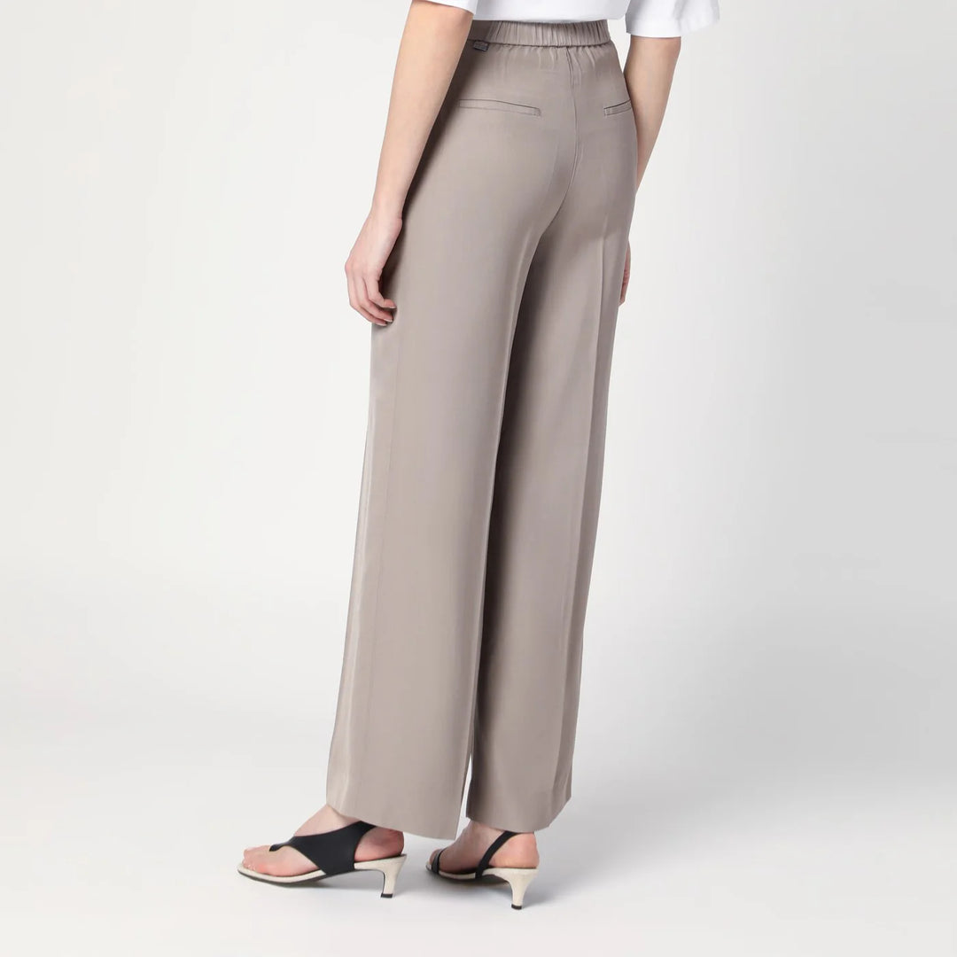Calvin Klein - Ash grey trousers in linen blend