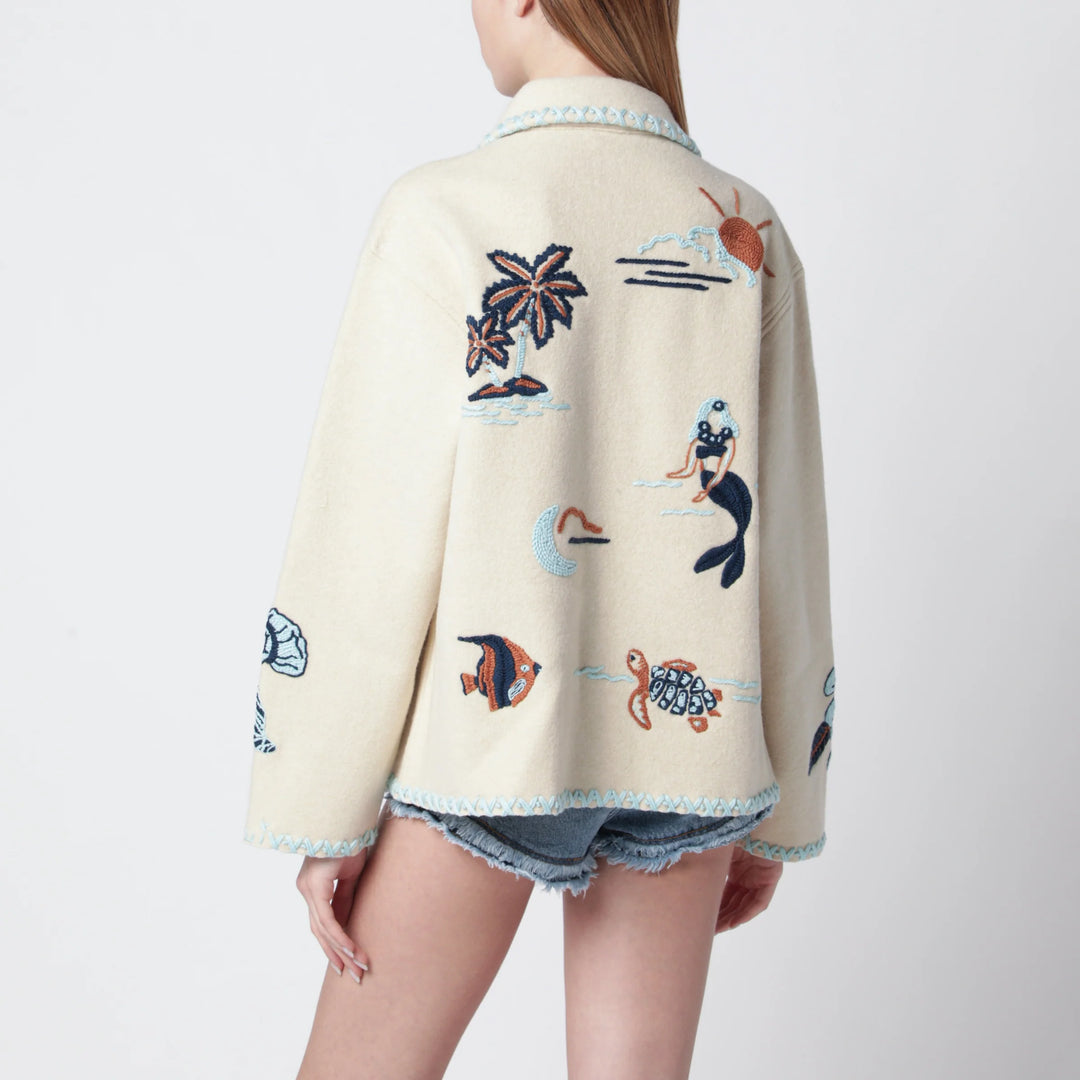 Alanui - Sand-colored wool Remember Me jacket