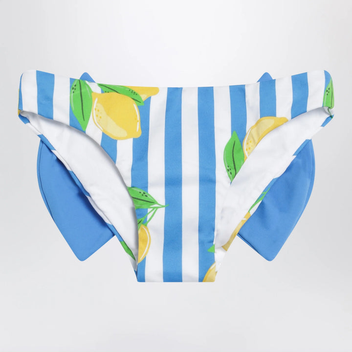 MC2 Saint Barth - Striped Briefs with Lemon Print and Bow