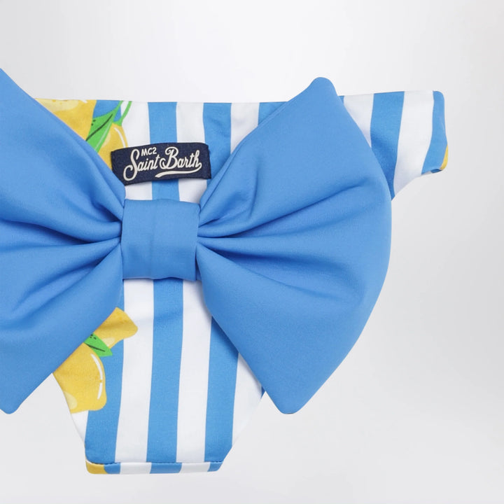 MC2 Saint Barth - Striped Briefs with Lemon Print and Bow