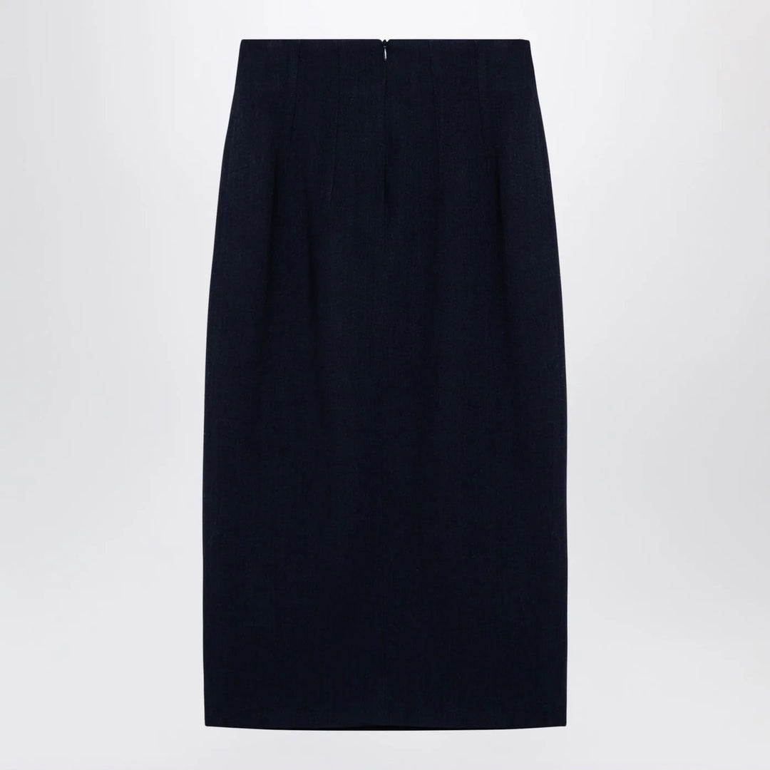 Margaux Lönnberg - Navy blue wool-blend Marlo skirt