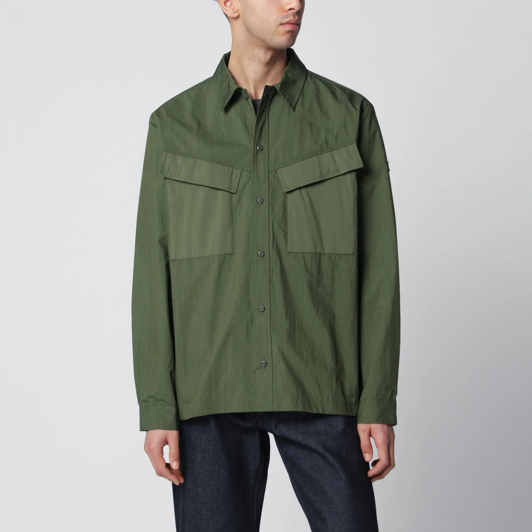 TATRAS - Khaki green Doris shirt in cotton blend Brand Apparel & Accessories > Clothing > Shirts & Tops 2