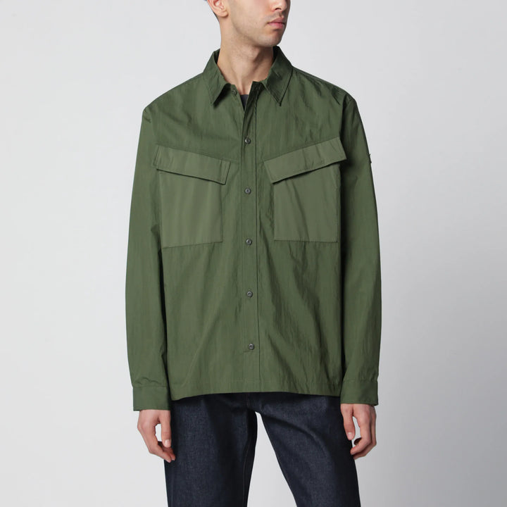 TATRAS - Khaki green Doris shirt in cotton blend Brand Apparel &amp; Accessories > Clothing > Shirts &amp; Tops 2