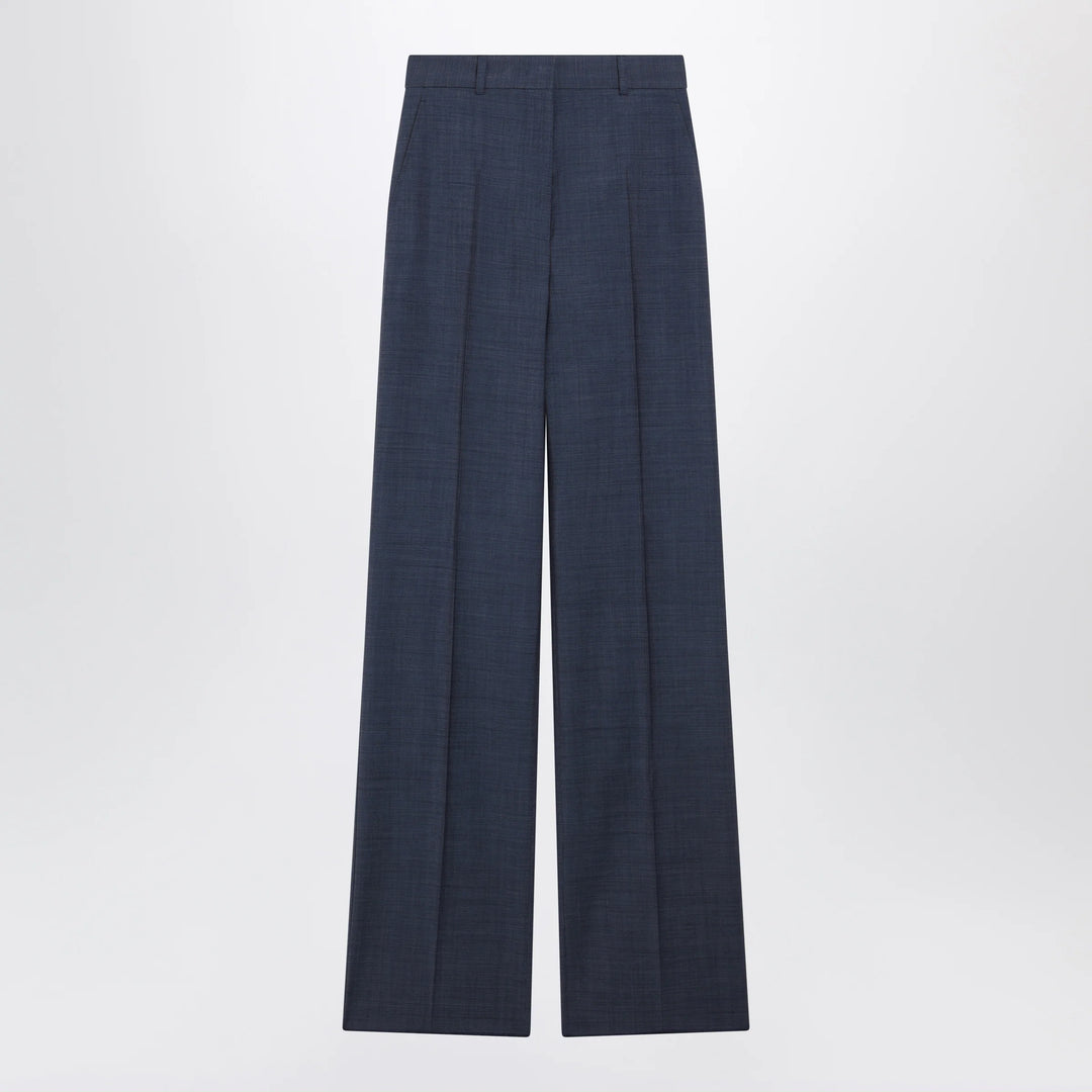 Max Mara Studio - Classic trousers in blue virgin wool