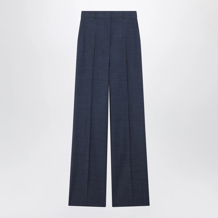 Max Mara Studio - Classic trousers in blue virgin wool