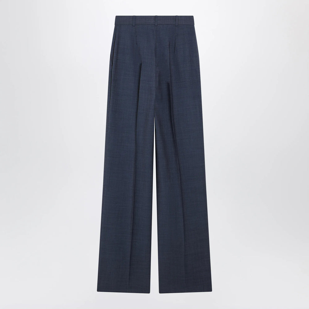 Max Mara Studio - Classic trousers in blue virgin wool Brand
