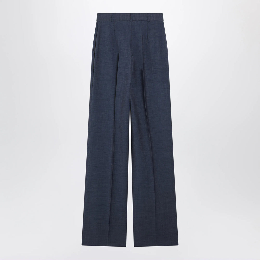 Max Mara Studio - Classic trousers in blue virgin wool Brand