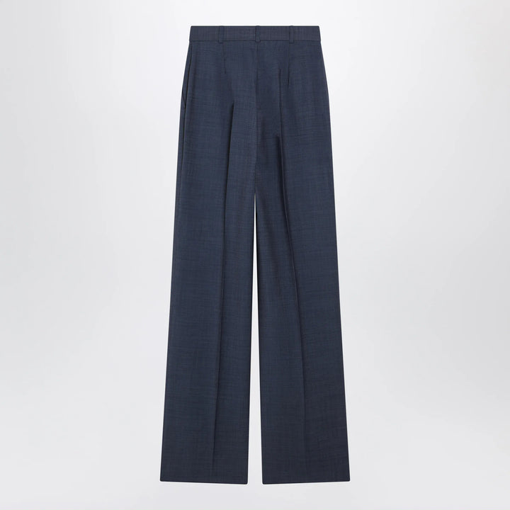 Max Mara Studio - Classic trousers in blue virgin wool Brand