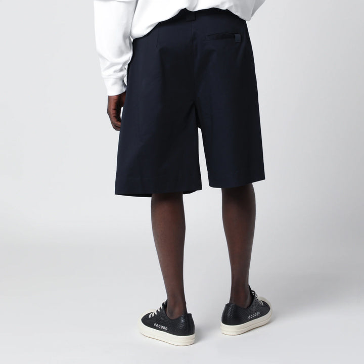 DARKPARK - Denis navy blue cotton bermuda shorts