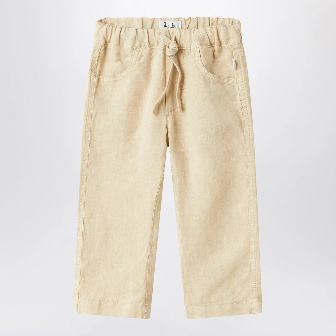 Il Gufo - Beige linen trousers