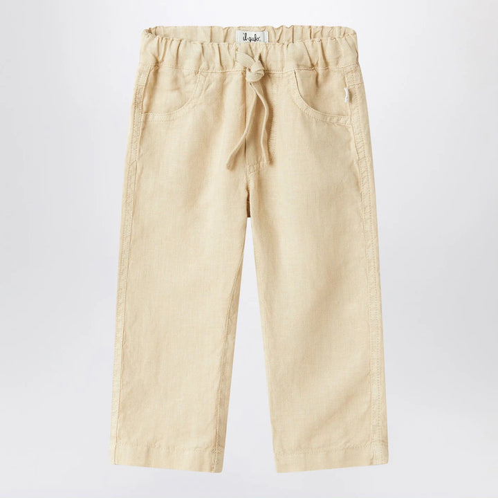 Il Gufo - Beige linen trousers