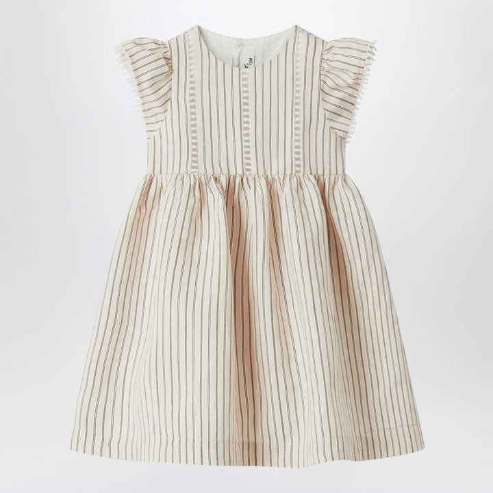 Il Gufo - Striped dress with ruffles