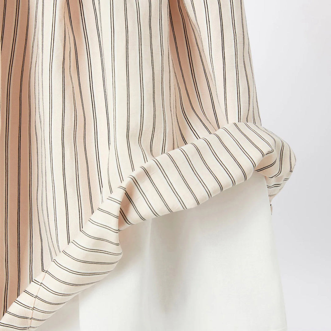Il Gufo - Striped dress with ruffles