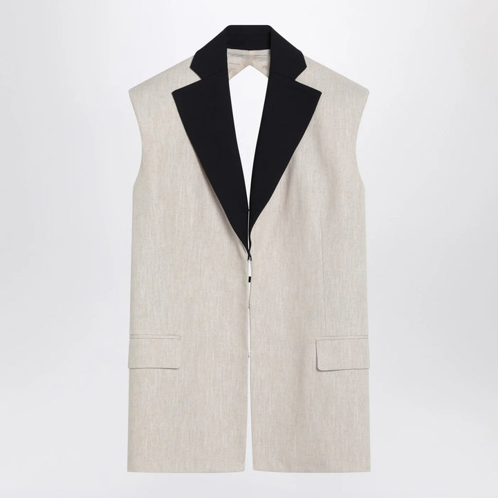 Erika Cavallini - Linen waistcoat with open back