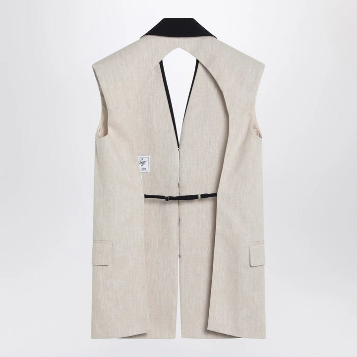 Erika Cavallini - Linen waistcoat with open back