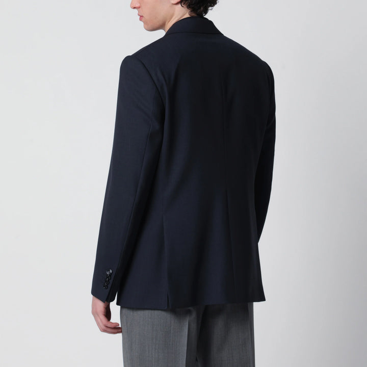 Lardini - Single-Breasted Blue Wool Jacket