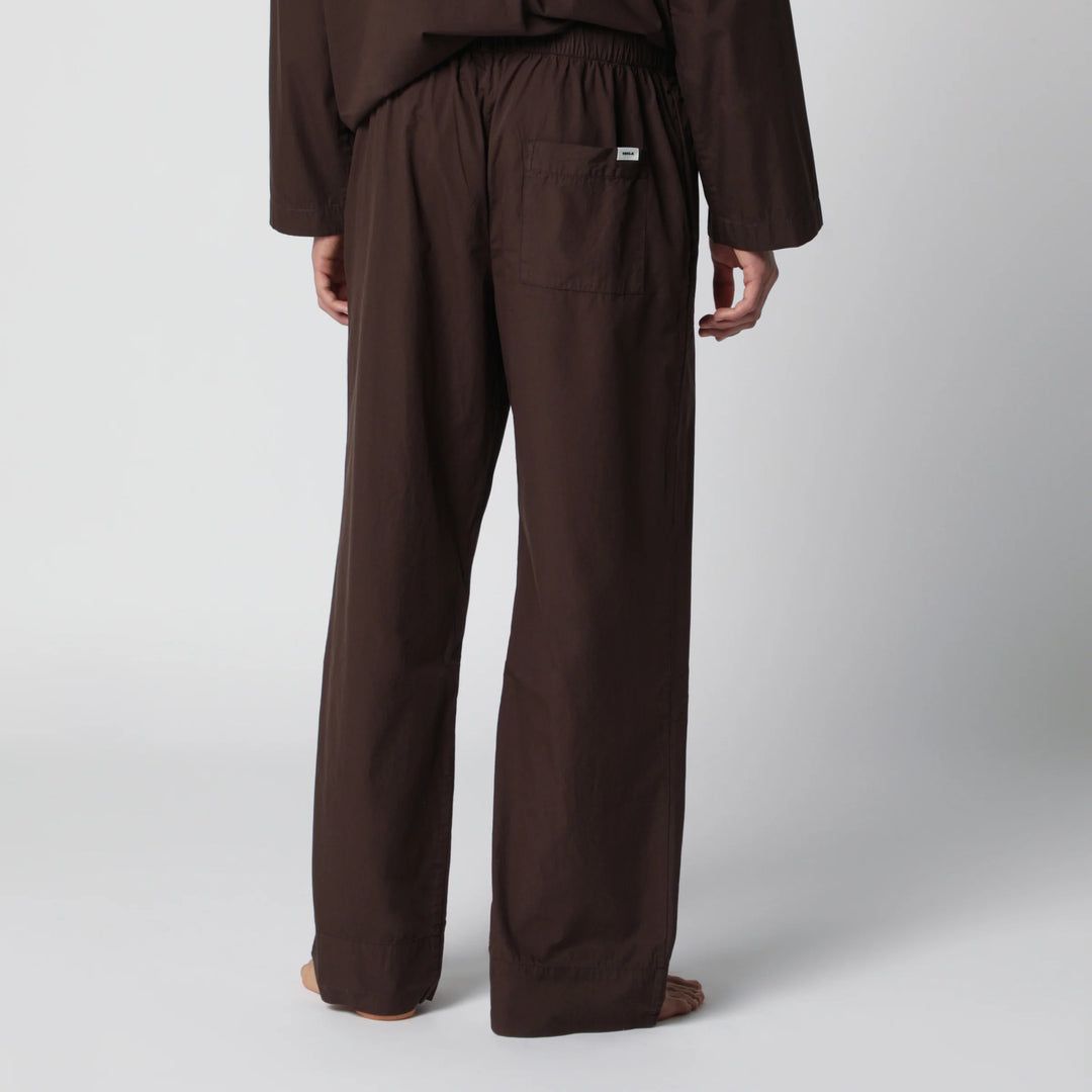 Tekla - Brown cotton pajama trousers
