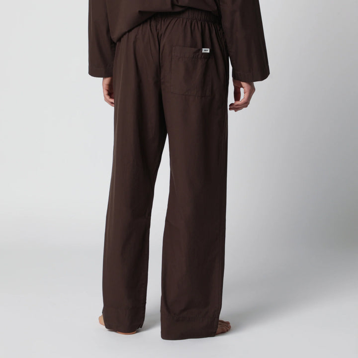 Tekla - Brown cotton pajama trousers