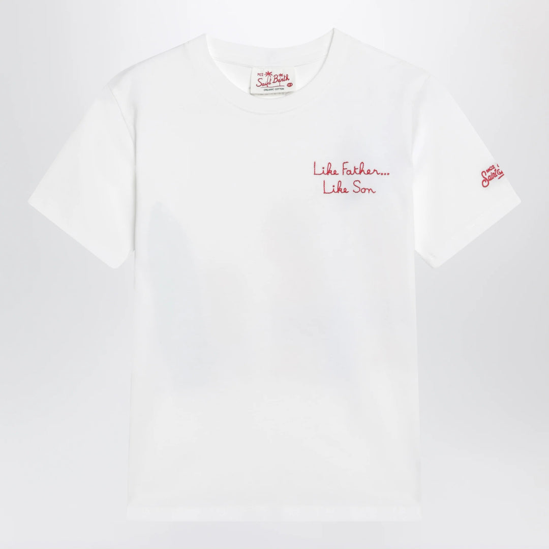MC2 Saint Barth - White T-shirt with The Simpsons Homer and Bart print