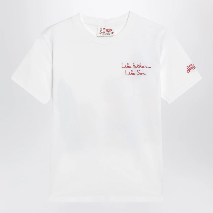 MC2 Saint Barth - White T-shirt with The Simpsons Homer and Bart print