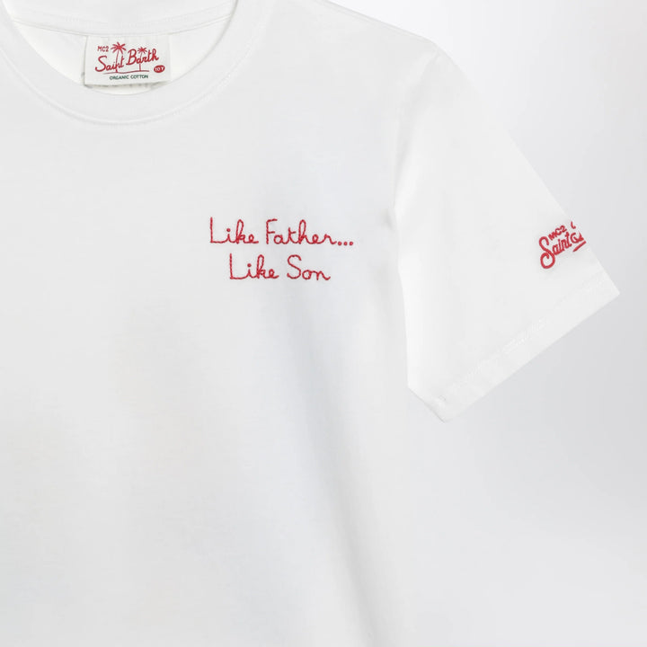 MC2 Saint Barth - White T-shirt with The Simpsons Homer and Bart print