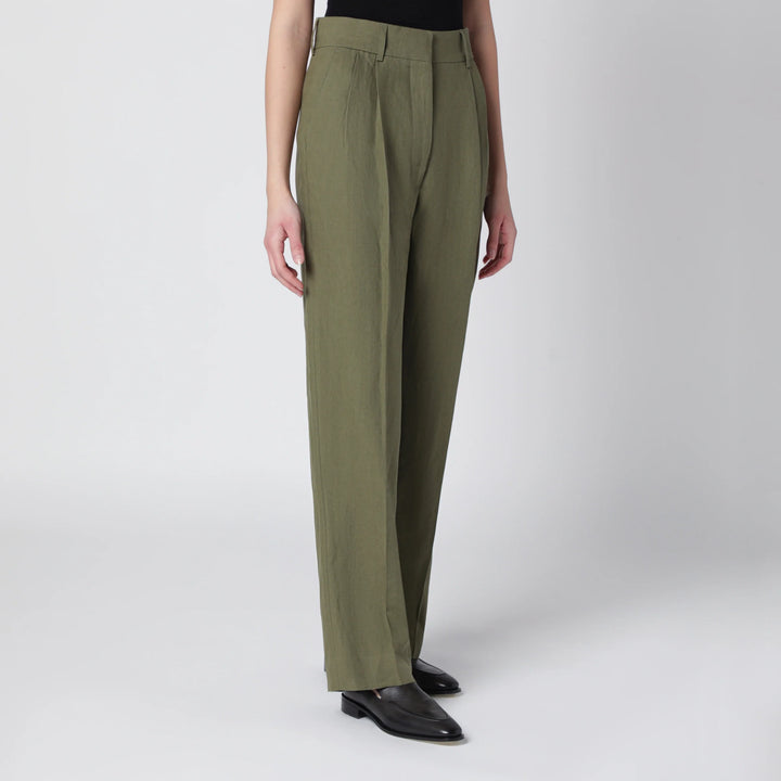 Blazé Milano - Fox green trousers in linen