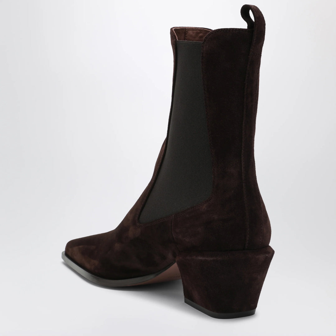 Paris Texas - Bettina suede boots in chocolate brown