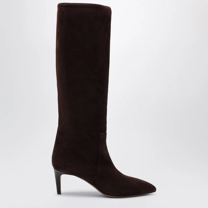 Paris Texas - Chocolate suede pointed-toe boots